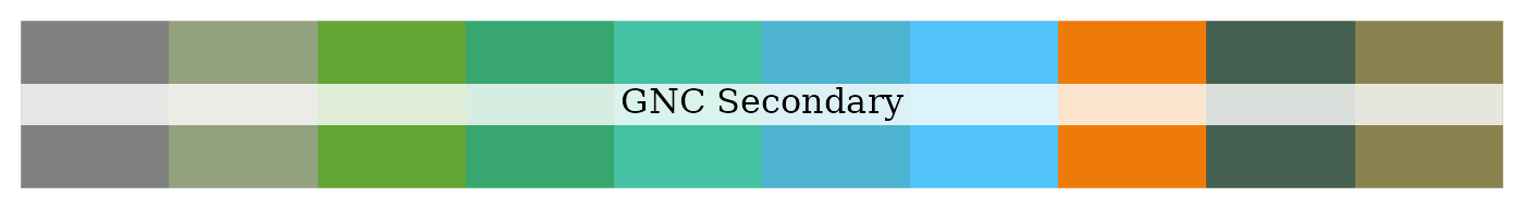 GNC secondary colours palette
